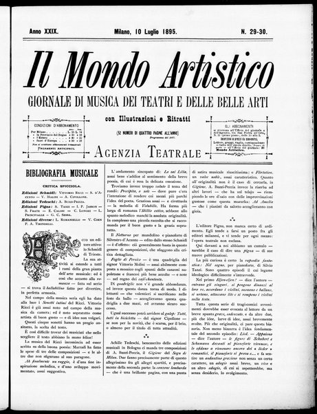 Il mondo artistico : giornale di musica dei teatri e delle belle arti