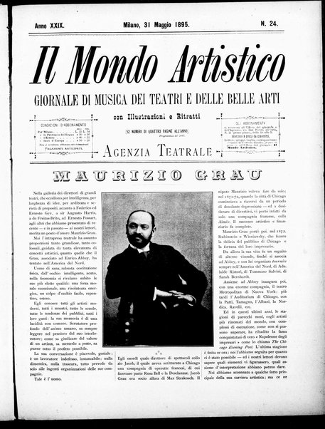 Il mondo artistico : giornale di musica dei teatri e delle belle arti