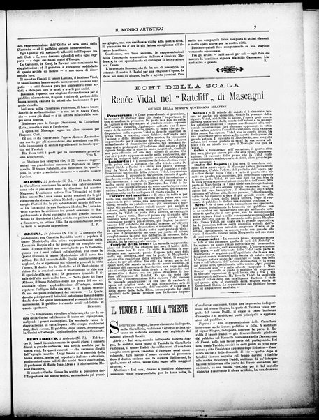 Il mondo artistico : giornale di musica dei teatri e delle belle arti