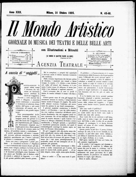 Il mondo artistico : giornale di musica dei teatri e delle belle arti