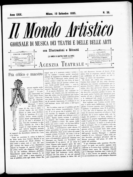 Il mondo artistico : giornale di musica dei teatri e delle belle arti