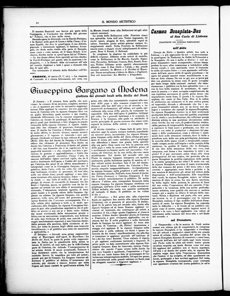 Il mondo artistico : giornale di musica dei teatri e delle belle arti