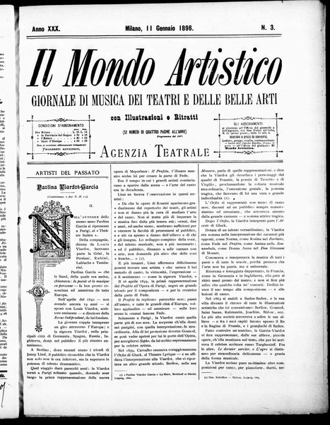 Il mondo artistico : giornale di musica dei teatri e delle belle arti