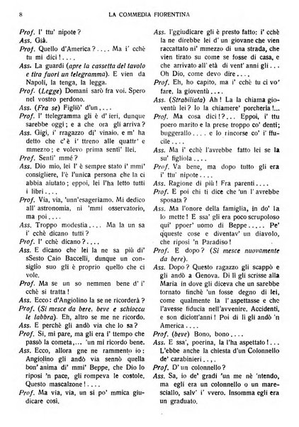 La commedia fiorentina raccolta mensile di commedie in vernacolo fiorentino