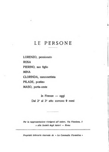 La commedia fiorentina raccolta mensile di commedie in vernacolo fiorentino