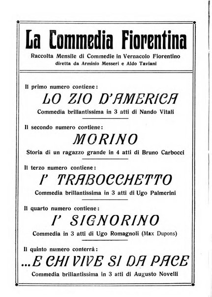 La commedia fiorentina raccolta mensile di commedie in vernacolo fiorentino