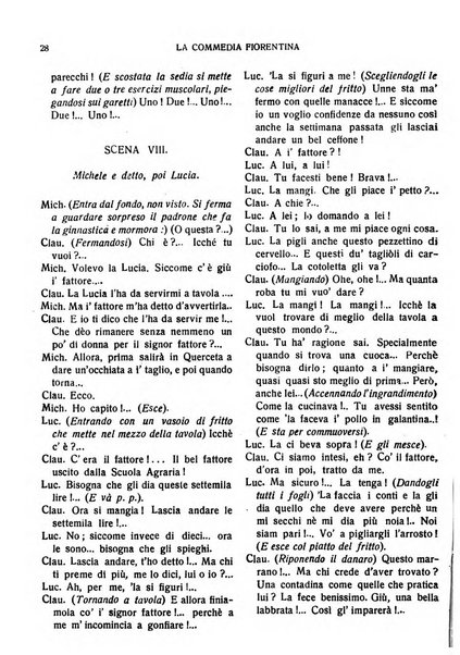 La commedia fiorentina raccolta mensile di commedie in vernacolo fiorentino