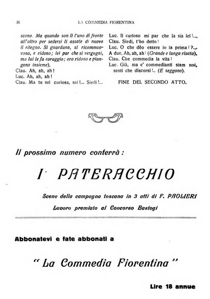 La commedia fiorentina raccolta mensile di commedie in vernacolo fiorentino