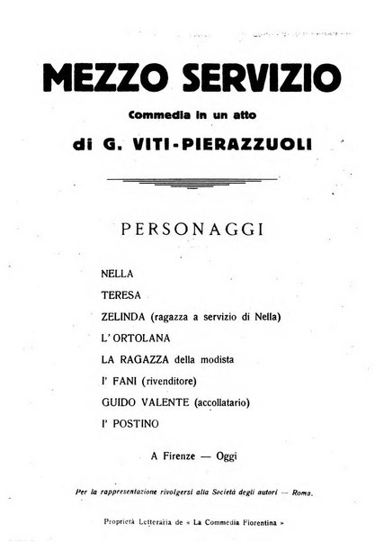 La commedia fiorentina raccolta mensile di commedie in vernacolo fiorentino