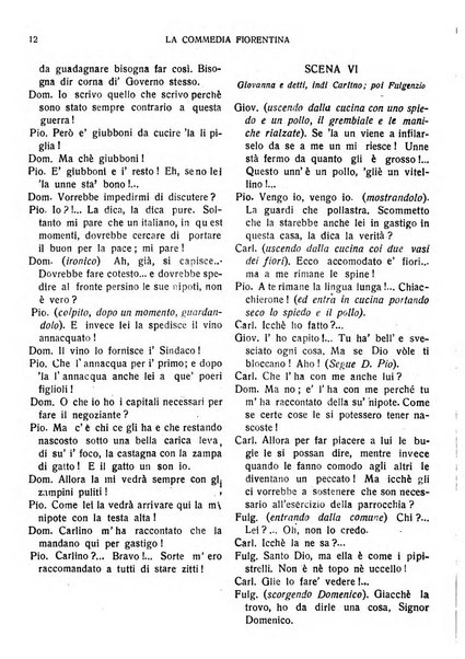 La commedia fiorentina raccolta mensile di commedie in vernacolo fiorentino