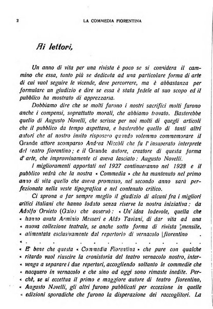 La commedia fiorentina raccolta mensile di commedie in vernacolo fiorentino