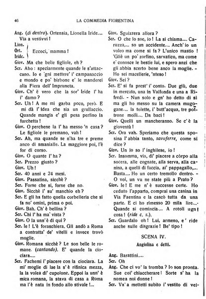 La commedia fiorentina raccolta mensile di commedie in vernacolo fiorentino