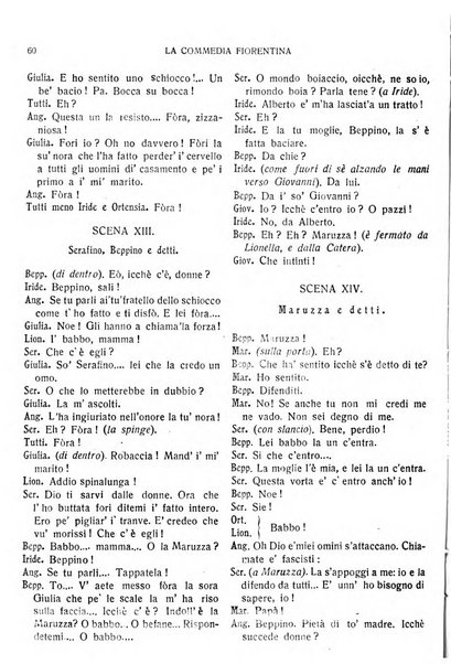 La commedia fiorentina raccolta mensile di commedie in vernacolo fiorentino