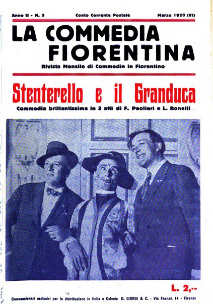 La commedia fiorentina raccolta mensile di commedie in vernacolo fiorentino