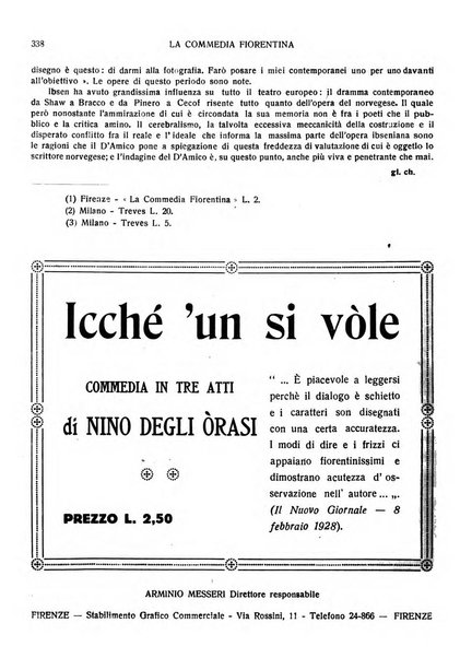 La commedia fiorentina raccolta mensile di commedie in vernacolo fiorentino