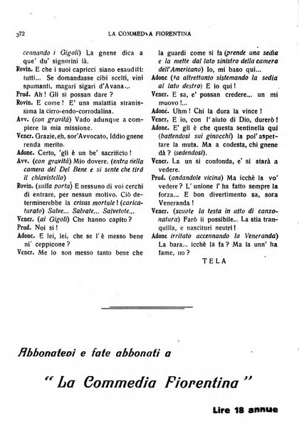 La commedia fiorentina raccolta mensile di commedie in vernacolo fiorentino