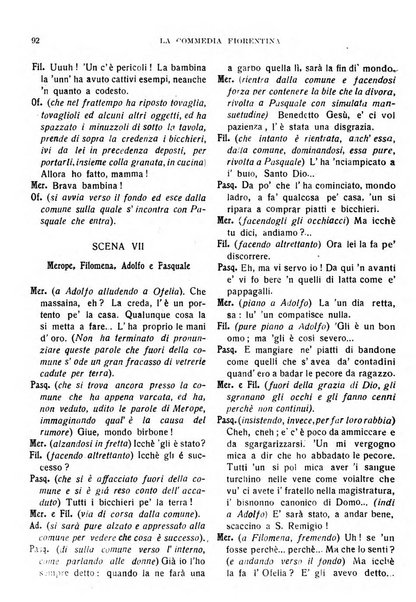 La commedia fiorentina raccolta mensile di commedie in vernacolo fiorentino