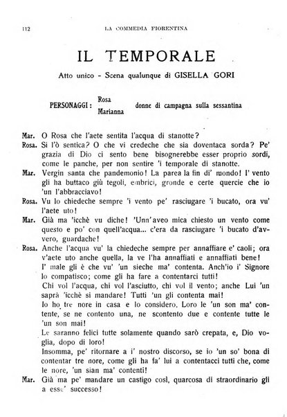 La commedia fiorentina raccolta mensile di commedie in vernacolo fiorentino