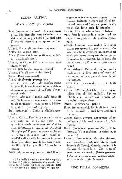 La commedia fiorentina raccolta mensile di commedie in vernacolo fiorentino