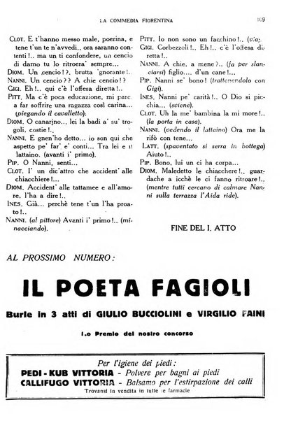 La commedia fiorentina raccolta mensile di commedie in vernacolo fiorentino