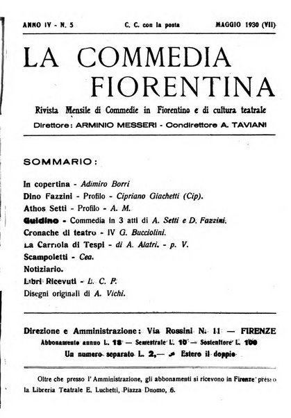 La commedia fiorentina raccolta mensile di commedie in vernacolo fiorentino