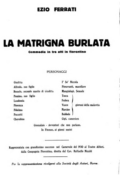 La commedia fiorentina raccolta mensile di commedie in vernacolo fiorentino