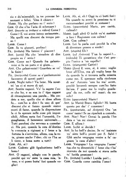 La commedia fiorentina raccolta mensile di commedie in vernacolo fiorentino