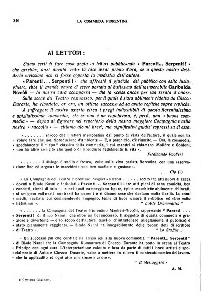 La commedia fiorentina raccolta mensile di commedie in vernacolo fiorentino