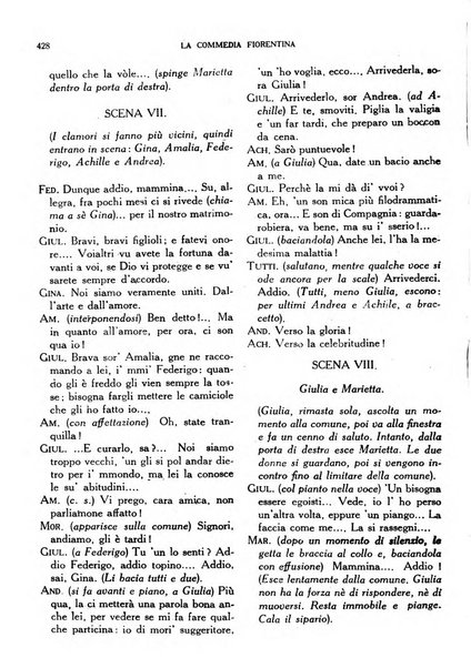 La commedia fiorentina raccolta mensile di commedie in vernacolo fiorentino