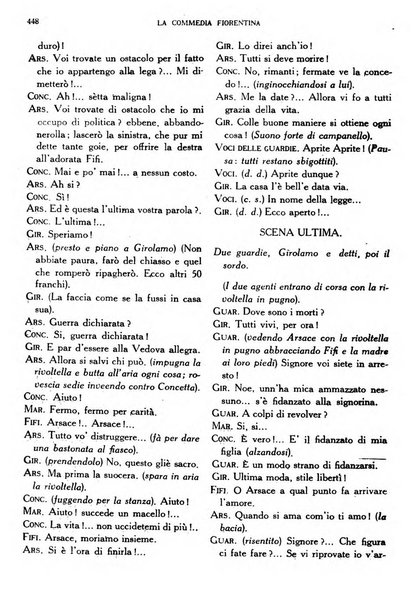 La commedia fiorentina raccolta mensile di commedie in vernacolo fiorentino