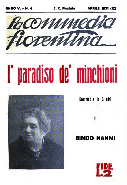 La commedia fiorentina raccolta mensile di commedie in vernacolo fiorentino