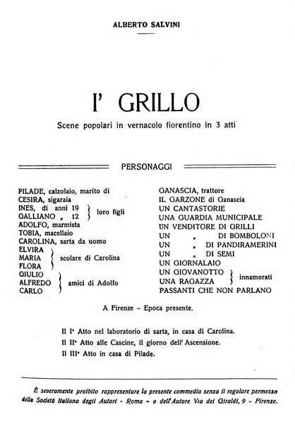 La commedia fiorentina raccolta mensile di commedie in vernacolo fiorentino