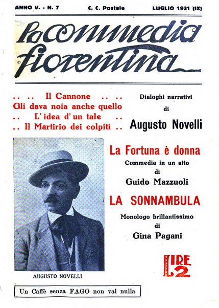 La commedia fiorentina raccolta mensile di commedie in vernacolo fiorentino