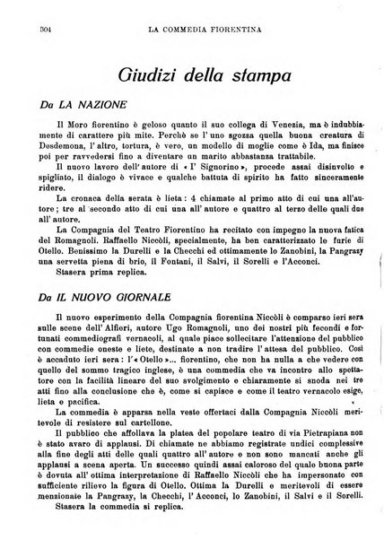 La commedia fiorentina raccolta mensile di commedie in vernacolo fiorentino