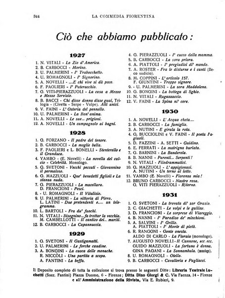 La commedia fiorentina raccolta mensile di commedie in vernacolo fiorentino