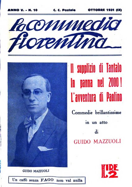 La commedia fiorentina raccolta mensile di commedie in vernacolo fiorentino