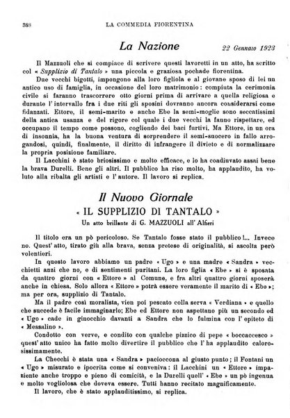 La commedia fiorentina raccolta mensile di commedie in vernacolo fiorentino