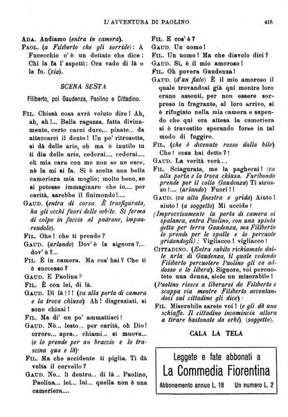 La commedia fiorentina raccolta mensile di commedie in vernacolo fiorentino