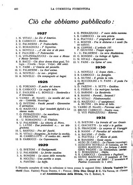 La commedia fiorentina raccolta mensile di commedie in vernacolo fiorentino