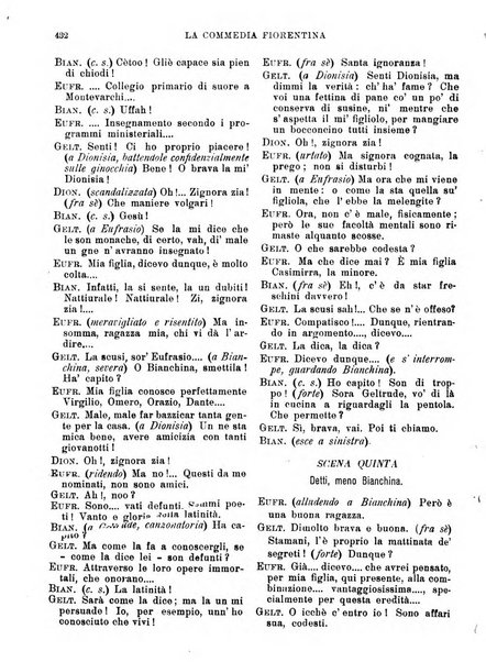 La commedia fiorentina raccolta mensile di commedie in vernacolo fiorentino