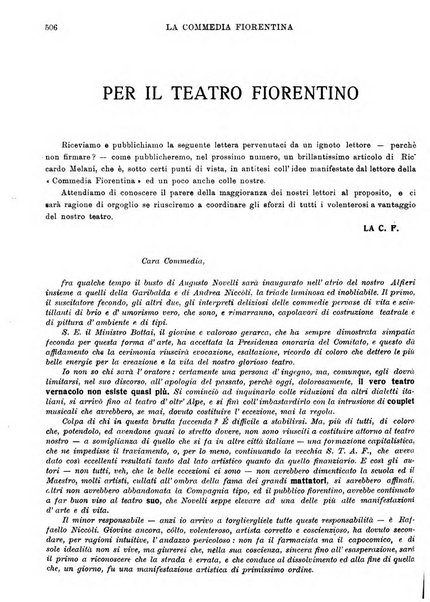 La commedia fiorentina raccolta mensile di commedie in vernacolo fiorentino