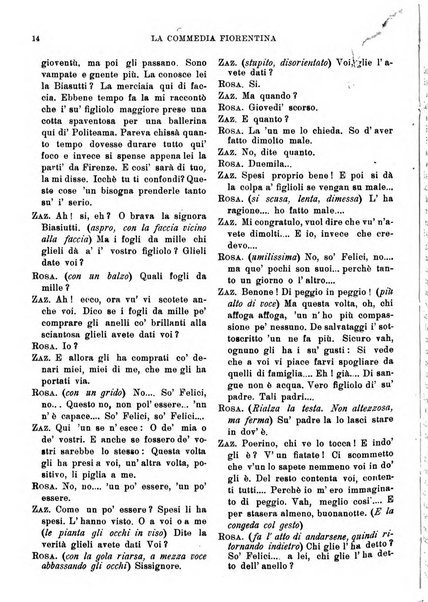 La commedia fiorentina raccolta mensile di commedie in vernacolo fiorentino