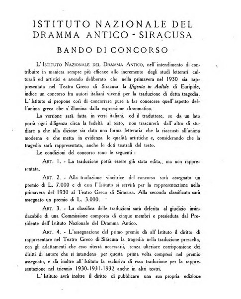 Il bollettino dell'Istituto nazionale del dramma antico Siracusa