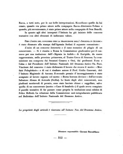 Il bollettino dell'Istituto nazionale del dramma antico Siracusa