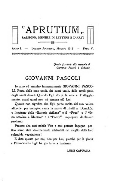 Aprutium rassegna mensile di lettere e d'arte