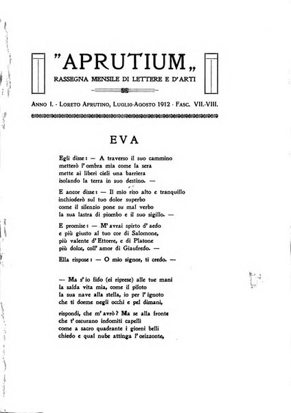 Aprutium rassegna mensile di lettere e d'arte