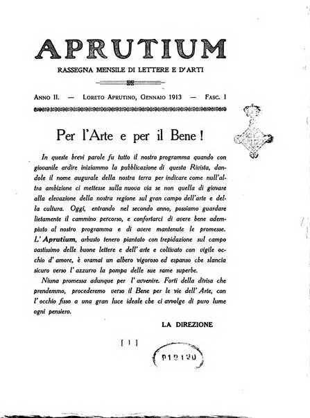 Aprutium rassegna mensile di lettere e d'arte