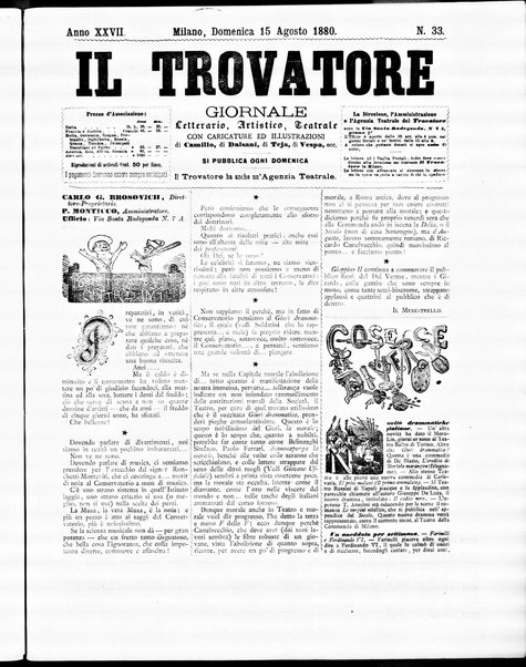 Il trovatore : giornale letterario, artistico, teatrale