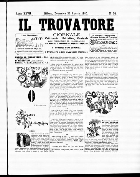 Il trovatore : giornale letterario, artistico, teatrale