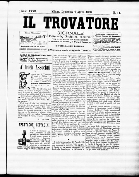 Il trovatore : giornale letterario, artistico, teatrale